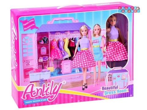 [ZA2228] Anlily lalka domek szafa garderoba ubranka