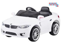 [PA0185] Autko BMW na akumulator 2x12V 12V/4.5Ah kluczyki EVA pilot - biały