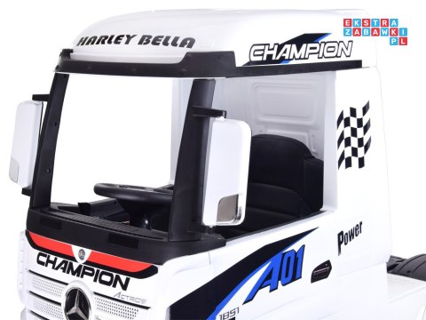 [PA0222] TIR Mercedes Benz Actros na akumulator 12V/14Ah EVA MP3 led - biały