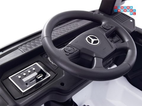 [PA0222] TIR Mercedes Benz Actros na akumulator 12V/14Ah EVA MP3 led - biały