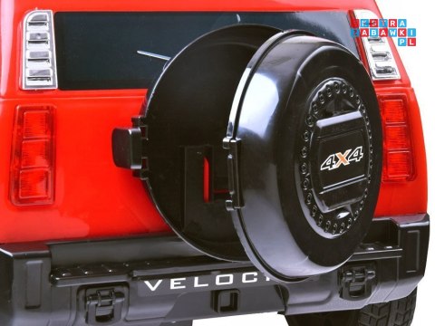[PA0135] Terenowy Hummer Velocity na akumulator 2x25W 12V/4.5Ah z pilotem EVA - czerwony