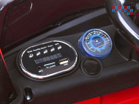 [PA0135] Terenowy Hummer Velocity na akumulator 2x25W 12V/4.5Ah z pilotem EVA - czerwony