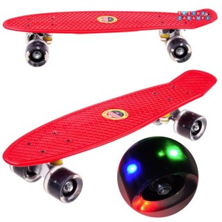 [SP0575 ŚWI] Deskorolka fiszka dla dzieci do 50kg świecące koła LED