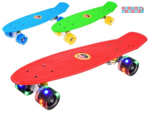 [SP0575 ŚWI] Deskorolka fiszka dla dzieci do 50kg świecące koła LED