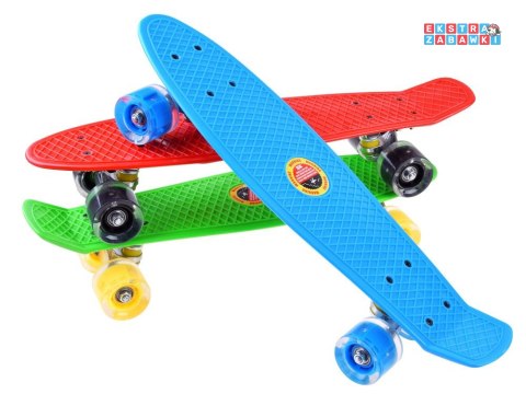 [SP0575 ŚWI] Deskorolka fiszka dla dzieci do 50kg świecące koła LED