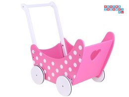 [ZA2250] Drewniany wózek dla lalek pchaczyk retro