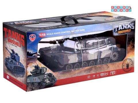[RC0252 MO] Duży zdalnie sterowany czołg US M1A2 na pilota strzela 1:18