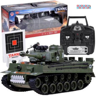 [RC0252 ZI] Duży zdalnie sterowany strzelający czołg na pilota German Tiger 45cm