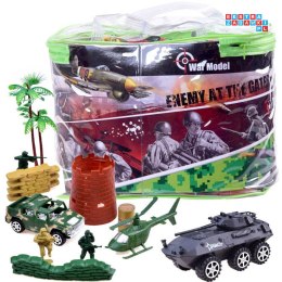 [ZA2672] Duży zestaw wojsko żołnierzyki czołgi broń