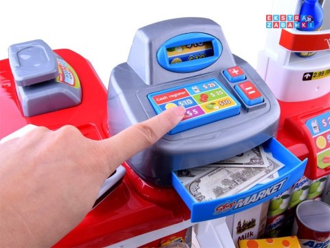 [ZA2681] Kasa fiskalna supermarket koszyk sklep ze skanerem