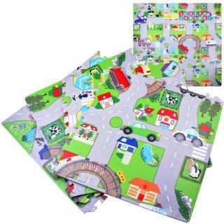[ZA2510] Piankowe puzzle ulica miękka mata dla dzieci do zabawy 120x120cm