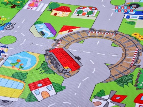 [ZA2510] Piankowe puzzle ulica miękka mata dla dzieci do zabawy 120x120cm