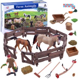 [ZA2991 A] Seria zwierzęta fatma duży zestaw zwierząt zagroda figurki konie