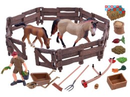 [ZA2991 A] Seria zwierzęta fatma duży zestaw zwierząt zagroda figurki konie