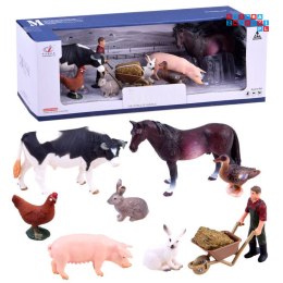[ZA2994 A] Seria zwierzęta farma zestaw zwierzęta zagrodowe + Farmer kolekcja