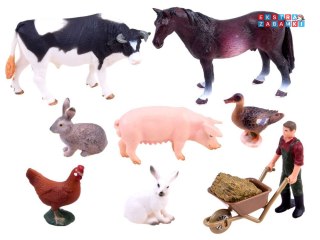 [ZA2994 A] Seria zwierzęta farma zestaw zwierzęta zagrodowe + Farmer kolekcja