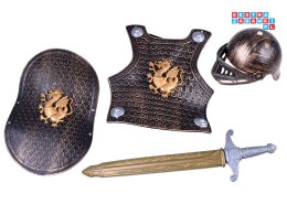 [ZA0666] Zbroja dla rycerza hełm tarcza miecz