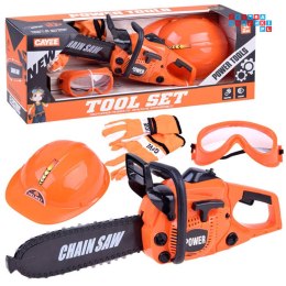 [ZA2895] Zestaw małego drwala piła kask akcesoria