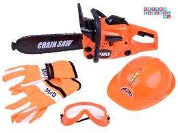 [ZA2895] Zestaw małego drwala piła kask akcesoria