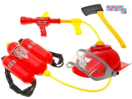 [ZA1678] Zestaw strażaka kask światło dźwięk gaśnica akcesoria straż pożarna