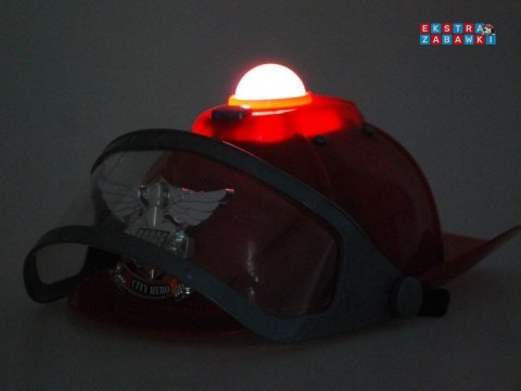 [ZA1678] Zestaw strażaka kask światło dźwięk gaśnica akcesoria straż pożarna