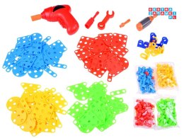 Duży Zestaw Klocki konstrukcyjne w walizce + Wkrętarka 268 ele ZA3546