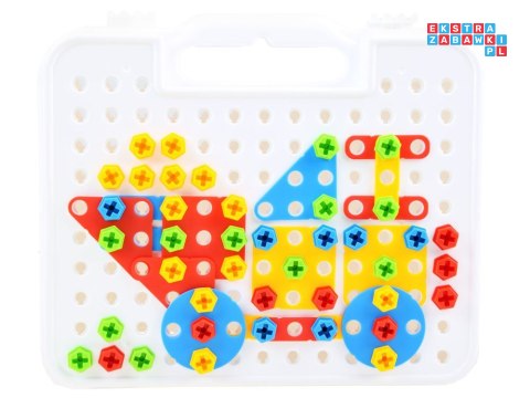 Duży Zestaw Klocki konstrukcyjne w walizce + Wkrętarka 268 ele ZA3546