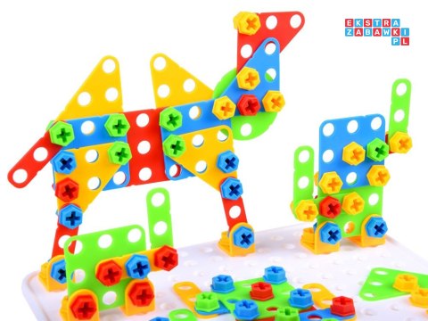 Duży Zestaw Klocki konstrukcyjne w walizce + Wkrętarka 268 ele ZA3546