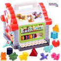 Interaktywny Domek kostka edukacyjna sorter klocki zwierzątka ZA3518