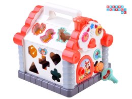 Interaktywny Domek kostka edukacyjna sorter klocki zwierzątka ZA3518
