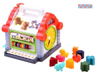 [ZA3518] Interaktywny domek kostka edukacyjna sorter klocki zwierzątka