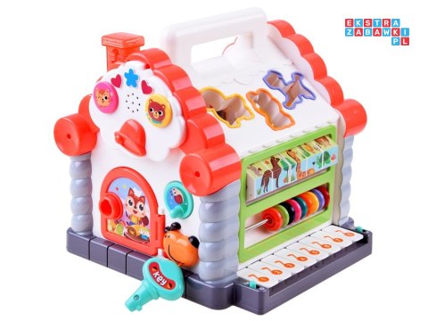 Interaktywny Domek kostka edukacyjna sorter klocki zwierzątka ZA3518