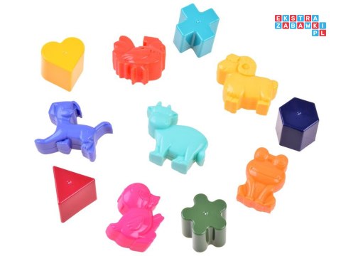 Interaktywny Domek kostka edukacyjna sorter klocki zwierzątka ZA3518