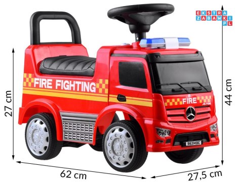 Jeździk Mercedes STRAŻ POŻARNA autko pchacz ZA3689