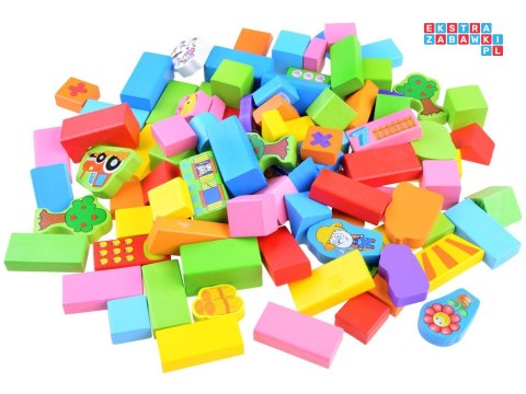 Kolorowe Klocki drewniane sorter farma 100e ZA3565