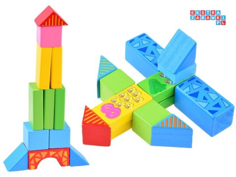Kolorowe Klocki drewniane sorter farma 100e ZA3565