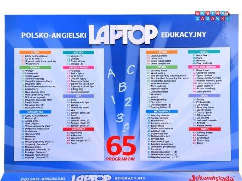 [ZA3321 RO] Laptop edukacyjny polsko angielski 65 funkcji