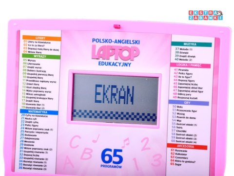 [ZA3321 RO] Laptop edukacyjny polsko angielski 65 funkcji
