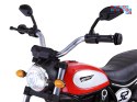 [PA0235] Motocykl Street Bob na akumulator 6V/7Ah pompowane opony wolny start MP3 - czerwony