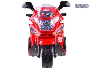 Czerwony Motorek na akumulator - 6V/4.5Ah, światła led - [PA0241]