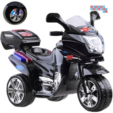 [PA0241] Motorek na akumulator 6V/4.5Ah światła led - czarny