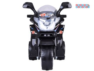 Czarny Motorek na akumulator - 6V/4.5Ah, światła led - [PA0241]