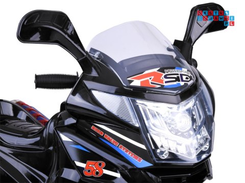 [PA0241] Motorek na akumulator 6V/4.5Ah światła led - czarny