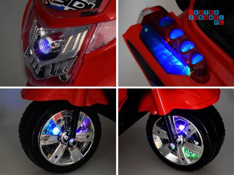 [PA0241] Motorek na akumulator 6V/4.5Ah światła led - czarny