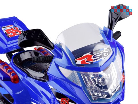 [PA0241] Motorek na akumulator 6V/4.5Ah światła led - niebieski