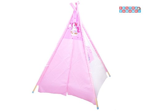 [ZA3555] Namiot z różowym jednorożcem wigwam Tipi