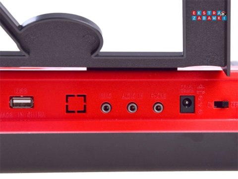 [IN0132] Organy keyboard z mikrofonem 61kl czerwone