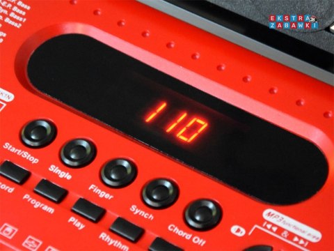 [IN0132] Organy keyboard z mikrofonem 61kl czerwone