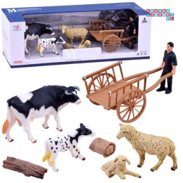 [ZA2606 B] Seria zwierzęta farma zestaw figurki krowa owca gospodarz zagroda
