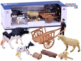 [ZA2606 B] Seria zwierzęta farma zestaw figurki krowa owca gospodarz zagroda